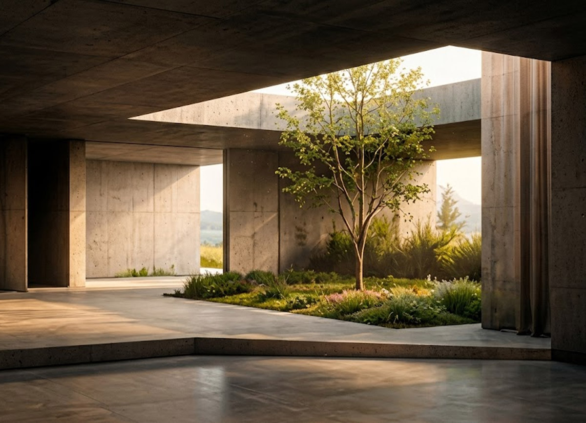 Arquitectura contemporánea sobria y premium